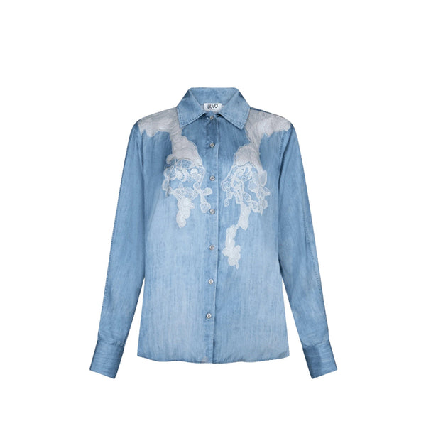 Liu Jo Camicia LIU.JO Camicia Donna Raso Effetto Denim Stampa Digitale 32 P26-LIU.JOUA6343T5958-79044-32 - Francavilla Moda