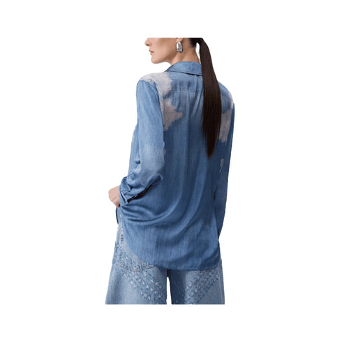 Liu Jo Camicia LIU.JO Camicia Donna Raso Effetto Denim Stampa Digitale 32 P26-LIU.JOUA6343T5958-79044-32 - Francavilla Moda