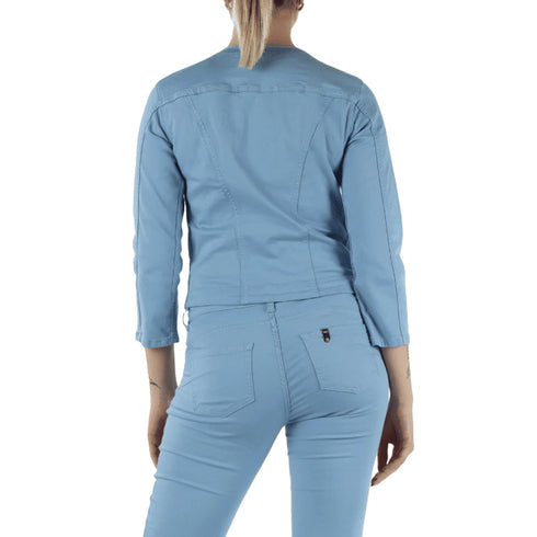 Liu Jo Giubbino LIU.JO Giacca Kate Cotone Celeste Donna 42 - Francavilla Moda