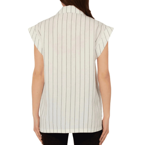 Liu Jo Gilet LIU.JO Gilet Lino Lyocell Donna Elegante 40 - Francavilla Moda