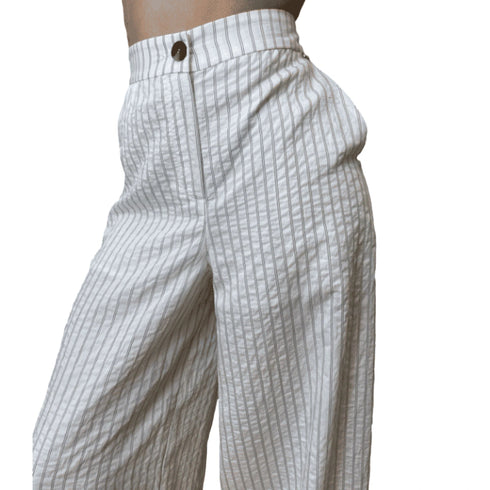 Liu Jo Pantalone LIU.JO Pantalone Palazzo Stripes Nero/Bianco Donna 42 - Francavilla Moda