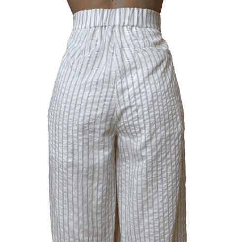 Liu Jo Pantalone LIU.JO Pantalone Palazzo Stripes Nero/Bianco Donna 42 - Francavilla Moda