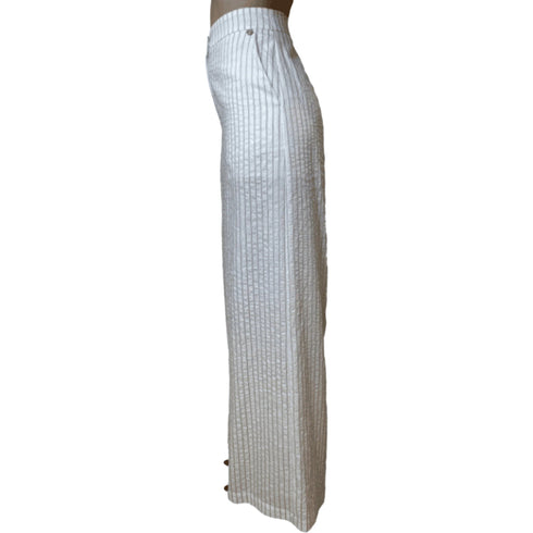 Liu Jo Pantalone LIU.JO Pantalone Palazzo Stripes Nero/Bianco Donna 42 - Francavilla Moda