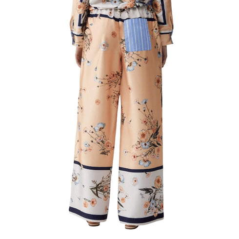 Liu Jo Pantalone LIU.JO Pantaloni Twill Stampa Fantasia Gamba Ampia Donna 40 P26-LIU.JOWA6358T2555-P9546-40 - Francavilla Moda