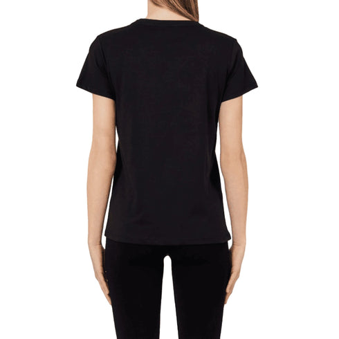 Liu Jo T-Shirt LIU.JO T-shirt con Scollo a V e Logo Strass S - Francavilla Moda
