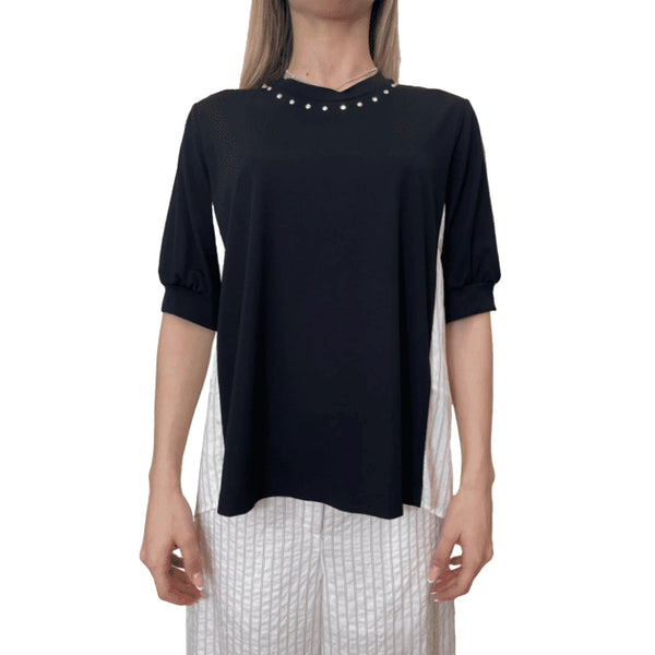 Liu Jo T-Shirt LIU.JO T-shirt Donna a Righe Manica a Sbuffo 40 - Francavilla Moda