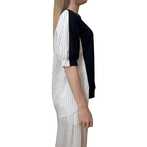 Liu Jo T-Shirt LIU.JO T-shirt Donna a Righe Manica a Sbuffo 40 - Francavilla Moda