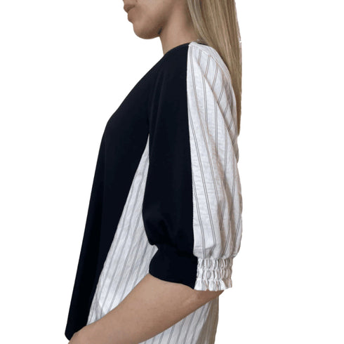 Liu Jo T-Shirt LIU.JO T-shirt Donna a Righe Manica a Sbuffo 40 - Francavilla Moda