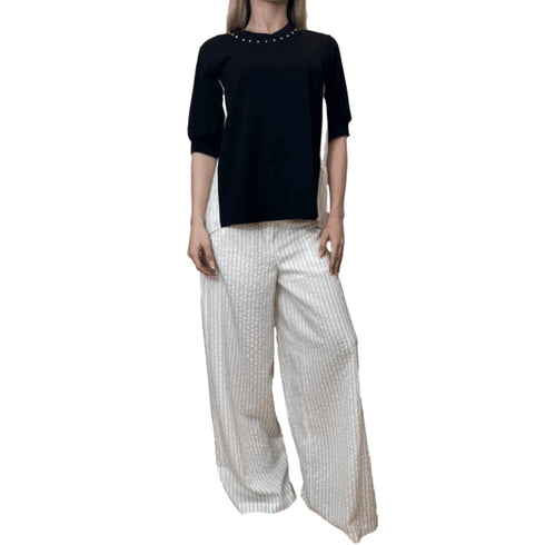 Liu Jo T-Shirt LIU.JO T-shirt Donna a Righe Manica a Sbuffo 40 - Francavilla Moda