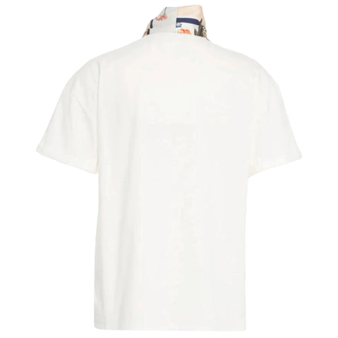 Liu Jo T-Shirt LIU.JO T-shirt Lussuosa Cotone Scollo a V con Foulard Floreale XS - Francavilla Moda