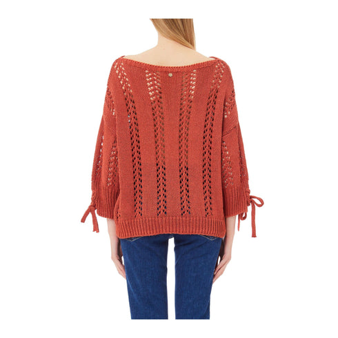 Liu Jo Maglia Maglia Donna a barca traforata Terracotta P25 - LIU.JOWA5339MS032 - 71446 - XS - Francavilla Moda