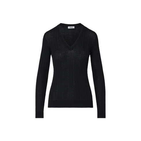 Liu Jo Maglia Maglia Donna a costine con strass S - Francavilla Moda