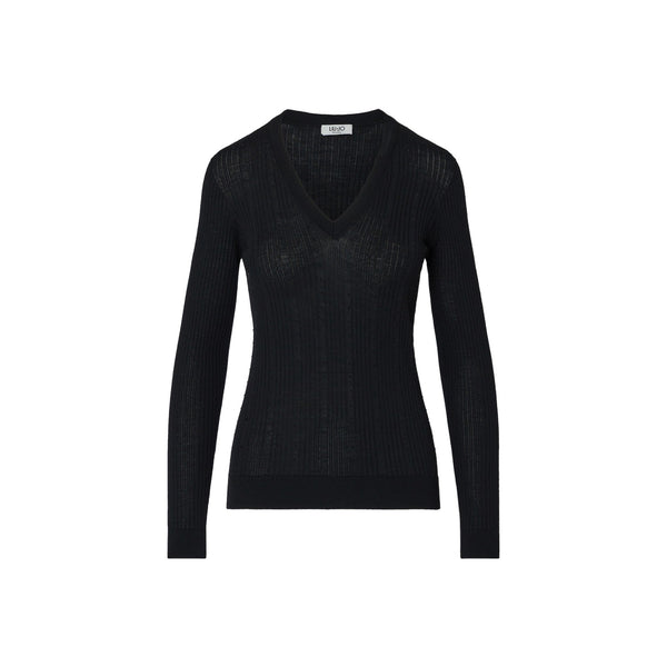 Liu Jo Maglia Maglia Donna a costine con strass S - Francavilla Moda