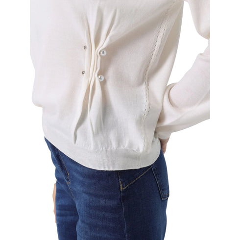 Liu Jo Pullover Maglia Donna a lupetto arricciata S A25 - LIU.JOCF5041MA820 - X0718 - S - Francavilla Moda