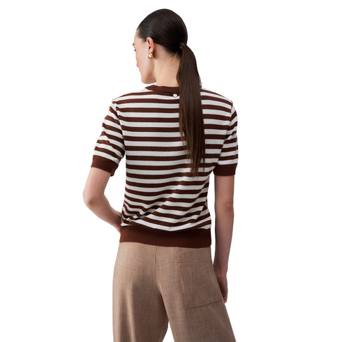 Liu Jo Maglia mm Maglia Donna a mezza manica rigata XXS - Francavilla Moda