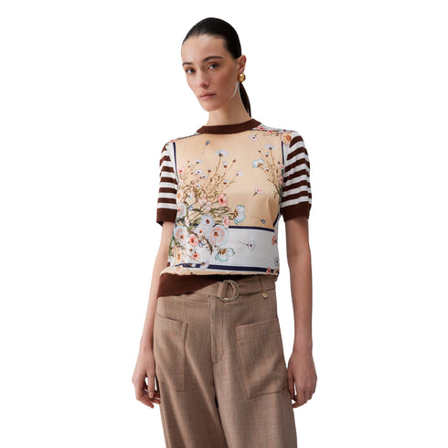 Liu Jo Maglia mm Maglia Donna a mezza manica rigata XXS - Francavilla Moda