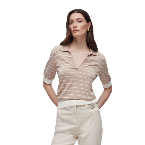 Liu Jo Maglia Maglia Donna con colletto a righe S - Francavilla Moda