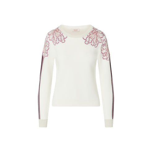 Liu Jo Maglia Maglia Donna con dettagli floreali S A26-LIU.JOTF6094MS49I-D3041-S - Francavilla Moda