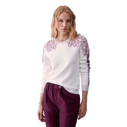 Liu Jo Maglia Maglia Donna con dettagli floreali S A26-LIU.JOTF6094MS49I-D3041-S - Francavilla Moda