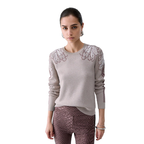 Liu Jo Maglia Maglia Donna con dettagli floreali S - Francavilla Moda