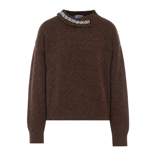 Liu Jo Maglia Maglia Donna con dettaglio gioiello XS - Francavilla Moda