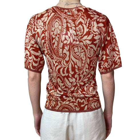 Liu Jo Blusa Maglia Donna con fantasia multicolore Ruggine P25 - LIU.JOWA5475MA24O - M9678 - S - Francavilla Moda