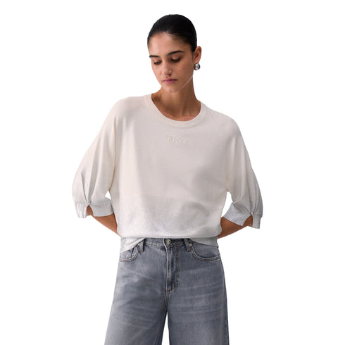 Liu Jo Maglia Maglia Donna con finiture a coste XS - Francavilla Moda