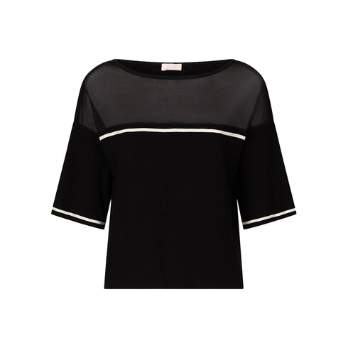 Liu Jo Maglia Maglia Donna con inserto in tulle S - Francavilla Moda
