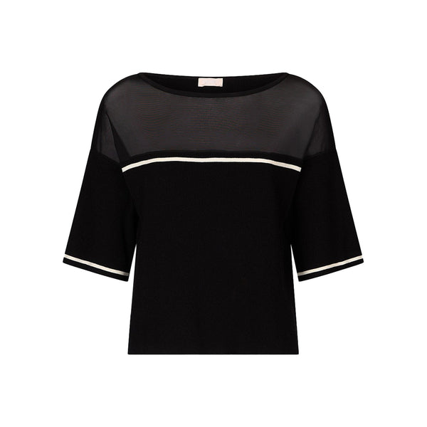 Liu Jo Maglia Maglia Donna con inserto in tulle S - Francavilla Moda