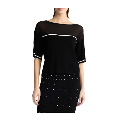 Liu Jo Maglia Maglia Donna con inserto in tulle S - Francavilla Moda