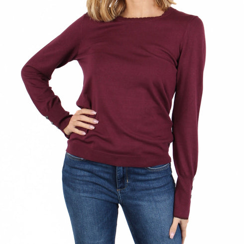 Liu Jo Maglia Maglia Donna con scollo lavorato S A24 - LIU.JOWF4574MS49I - 91529 - S - Francavilla Moda