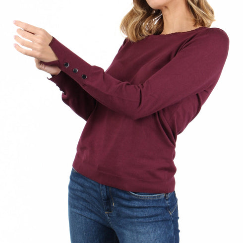 Liu Jo Maglia Maglia Donna con scollo lavorato S A24 - LIU.JOWF4574MS49I - 91529 - S - Francavilla Moda