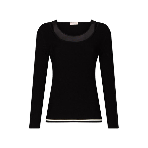 Liu Jo Maglia Maglia Donna con trasparenze in tulle S - Francavilla Moda