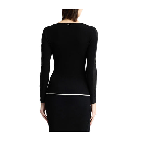 Liu Jo Maglia Maglia Donna con trasparenze in tulle S - Francavilla Moda