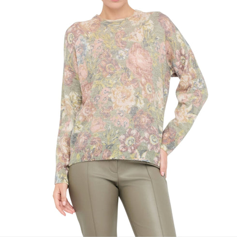 Liu Jo Pullover Maglia Donna floreale misto lana S - Francavilla Moda