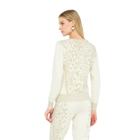 Liu Jo Maglia Maglia Donna girocollo dettagli animalier S - Francavilla Moda