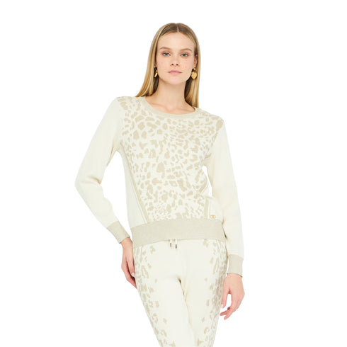 Liu Jo Maglia Maglia Donna girocollo dettagli animalier S - Francavilla Moda