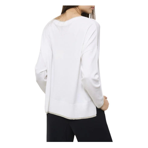 Liu Jo Maglia Maglia Donna over con bordi in lurex XS - Francavilla Moda