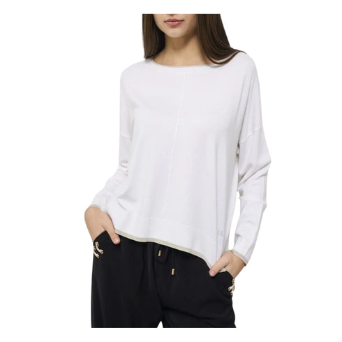 Liu Jo Maglia Maglia Donna over con bordi in lurex XS - Francavilla Moda