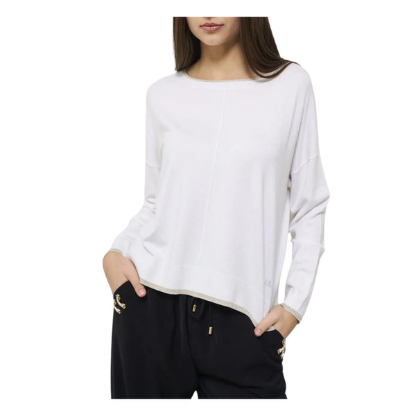 Liu Jo Maglia Maglia Donna over con bordi in lurex XS - Francavilla Moda