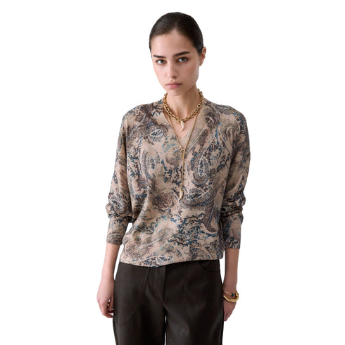 Liu Jo Maglia Maglia Donna stampata con scollo V XS A26-LIU.JOWF6311MA52S-L9303-XS - Francavilla Moda