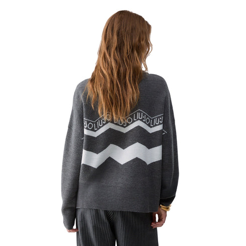 Liu Jo Pullover Maglia Donna zig-zag con paillettes XS - Francavilla Moda