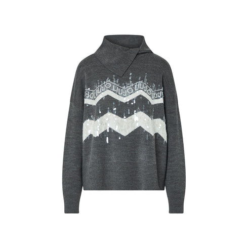 Liu Jo Pullover Maglia Donna zig-zag con paillettes XS - Francavilla Moda