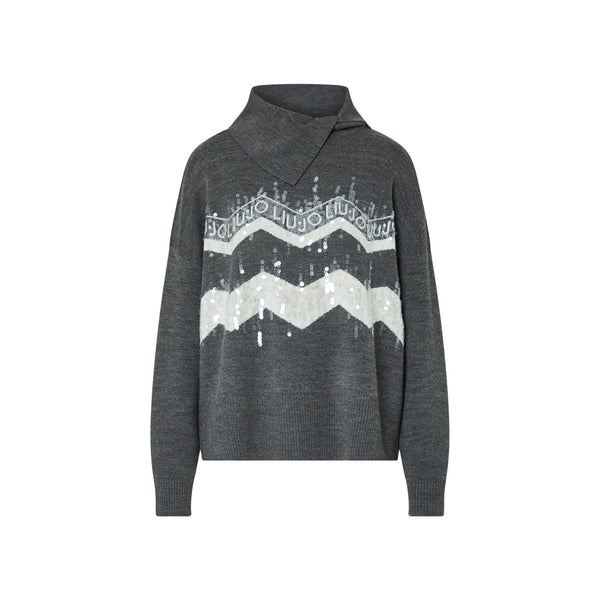 Liu Jo Pullover Maglia Donna zig-zag con paillettes XS - Francavilla Moda