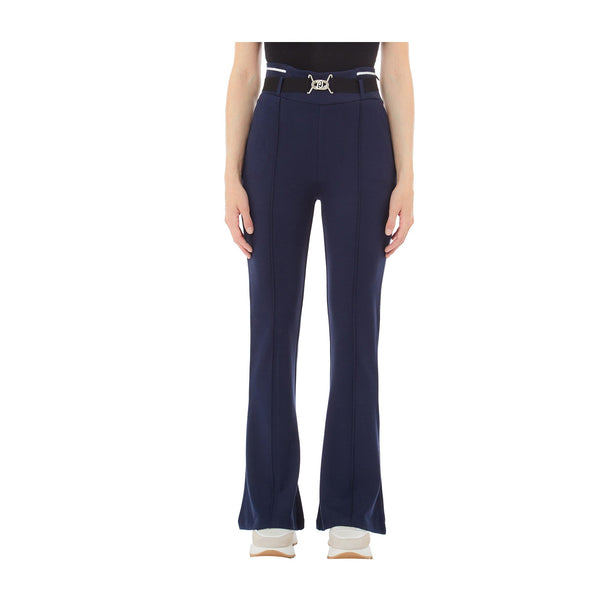 Liu Jo Pantaloni Pantalone Donna flare con cintura Blu - Francavilla Moda