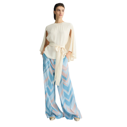 Liu Jo Pantaloni Pantalone Donna in twill stampato 40 P25 - LIU.JOCA5353TS531 - M9314 - 40 - Francavilla Moda