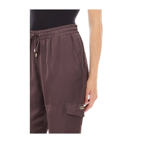 Liu Jo Pantaloni Pantalone Donna joggers modello cargo Moro - Francavilla Moda