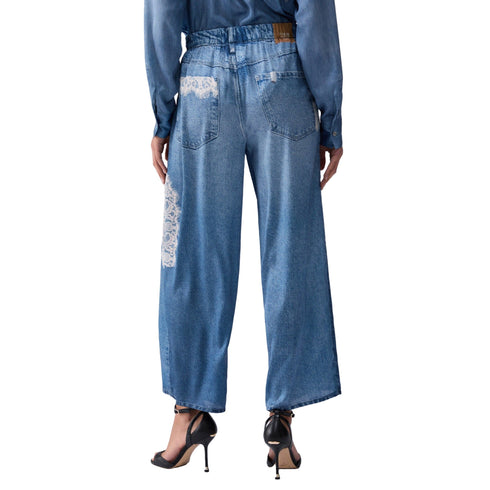 Liu Jo Pantalone Pantalone flare Donna con stampa jeans 40 - Francavilla Moda