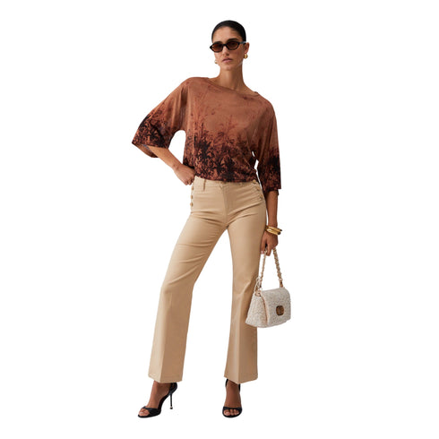 Liu Jo Pantalone Pantaloni flare Donna con bottoni decorativi 26 P26-LIU.JOWA6403T367A-41208-26 - Francavilla Moda