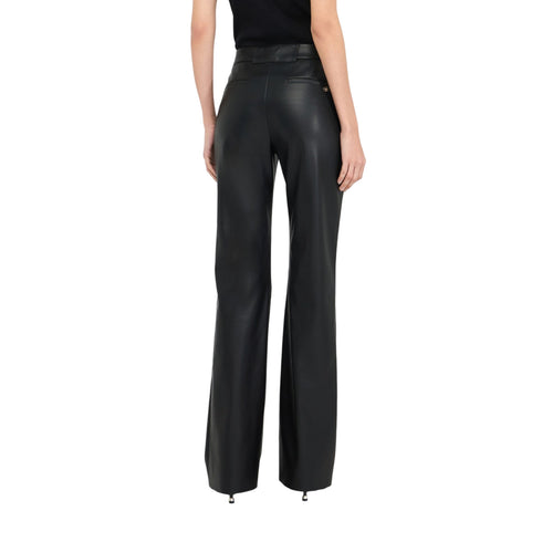 Liu Jo Pantaloni Pantaloni flare Donna in tessuto spalmato nero 40 - Francavilla Moda